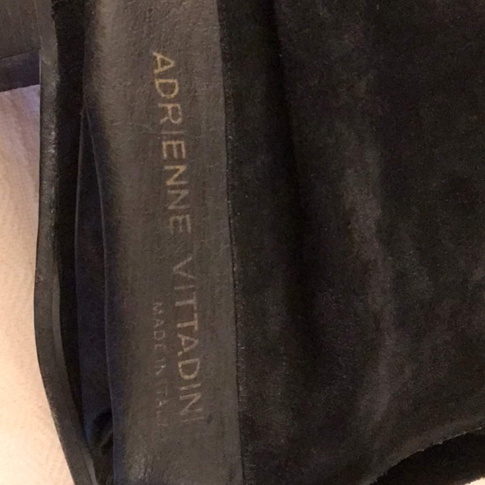 Adrienne Vittadini Black Suede Knee High boots 8 - Picture 8 of 8